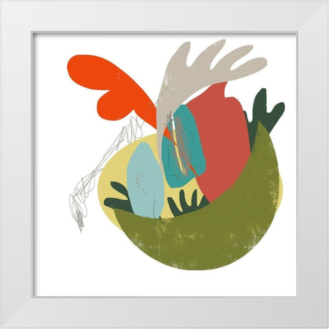 A Bowl of Everything White Modern Wood Framed Art Print by Christine, Niya