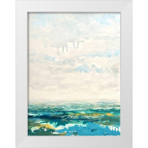 Changing Tides White Modern Wood Framed Art Print by Cormany, Claire