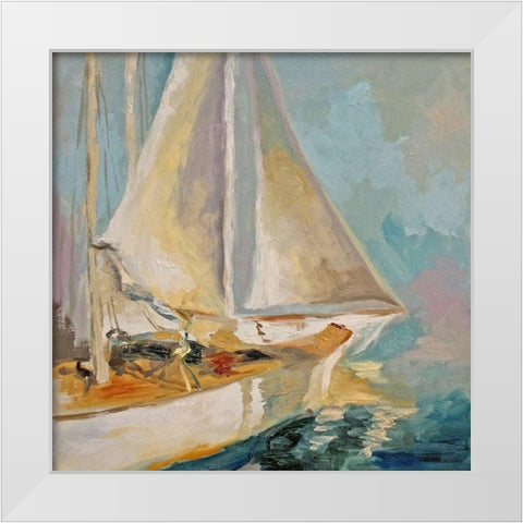 Setting Sail White Modern Wood Framed Art Print by Cormany, Claire