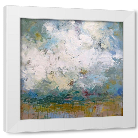Sun, Sand, Sea and Sky White Modern Wood Framed Art Print by Cormany, Claire