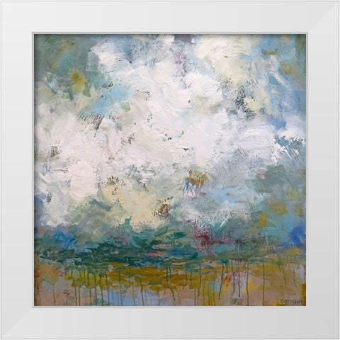 Sun, Sand, Sea and Sky White Modern Wood Framed Art Print by Cormany, Claire