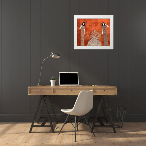 La Fuente White Modern Wood Framed Art Print by Cacho, Jose