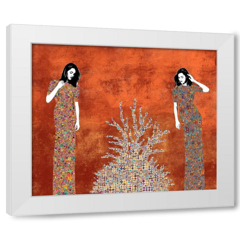La Fuente White Modern Wood Framed Art Print by Cacho, Jose