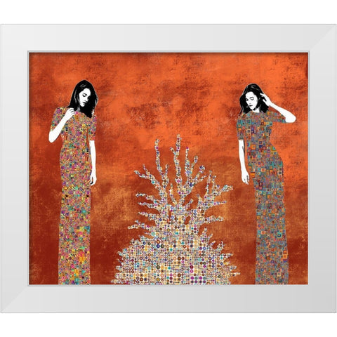 La Fuente White Modern Wood Framed Art Print by Cacho, Jose