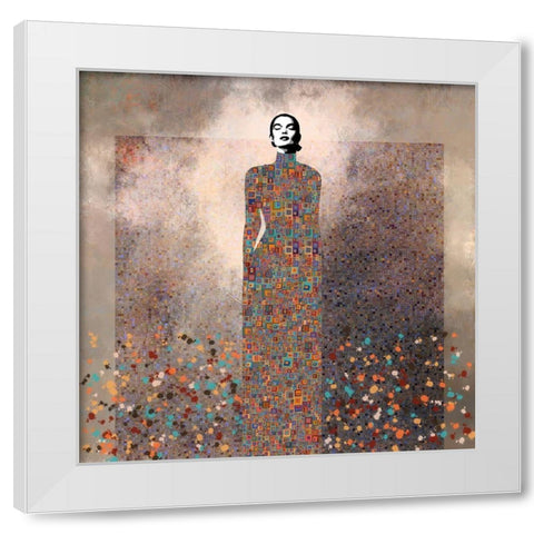Esta es mi Musica White Modern Wood Framed Art Print by Cacho, Jose