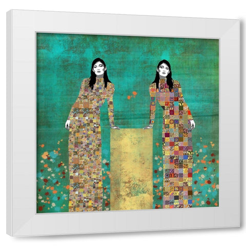 Dale la Vueltas White Modern Wood Framed Art Print by Cacho, Jose