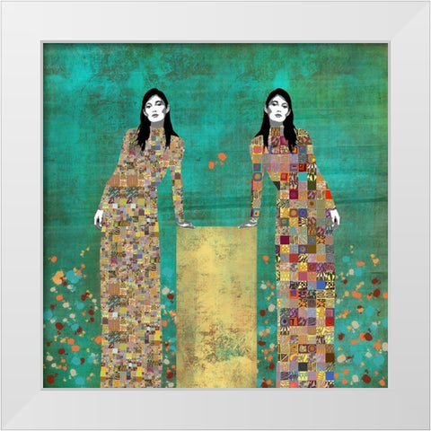 Dale la Vueltas White Modern Wood Framed Art Print by Cacho, Jose