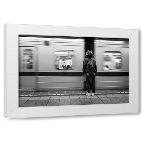 We Are A Family White Modern Wood Framed Art Print by Corso, Stefano