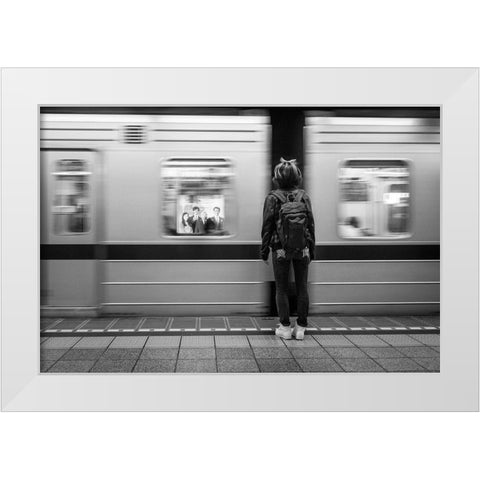 We Are A Family White Modern Wood Framed Art Print by Corso, Stefano