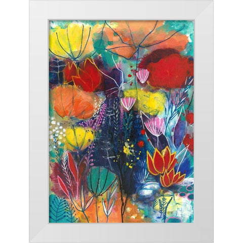 All You Need is a Garden White Modern Wood Framed Art Print by Capri, Corina