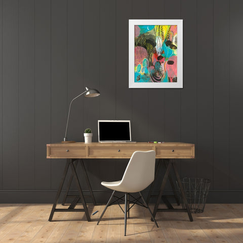 Water Cycles White Modern Wood Framed Art Print by Capri, Corina