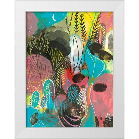 Water Cycles White Modern Wood Framed Art Print by Capri, Corina