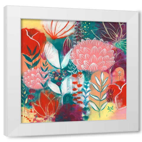 Sensuality White Modern Wood Framed Art Print by Capri, Corina