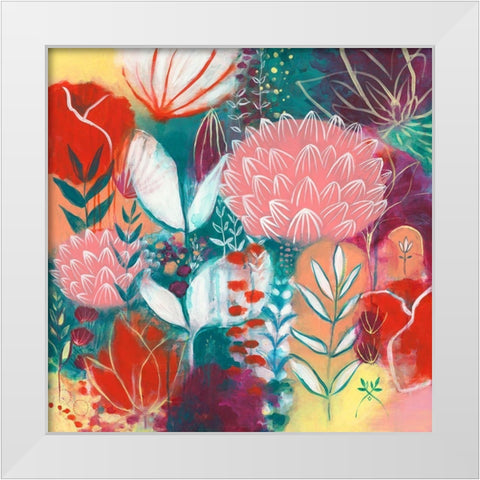 Sensuality White Modern Wood Framed Art Print by Capri, Corina