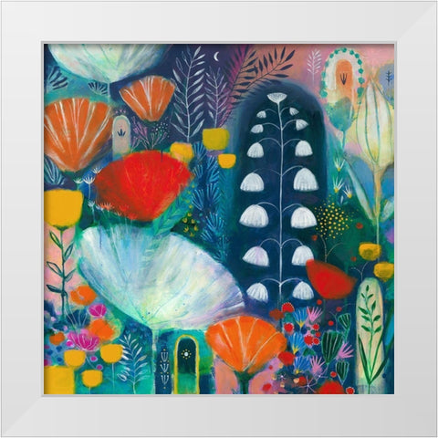 Nuit Blanche White Modern Wood Framed Art Print by Capri, Corina