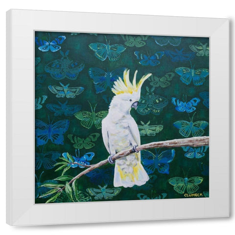 Yellow Crested White Modern Wood Framed Art Print by Clumeck, Alana
