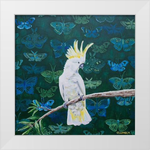 Yellow Crested White Modern Wood Framed Art Print by Clumeck, Alana