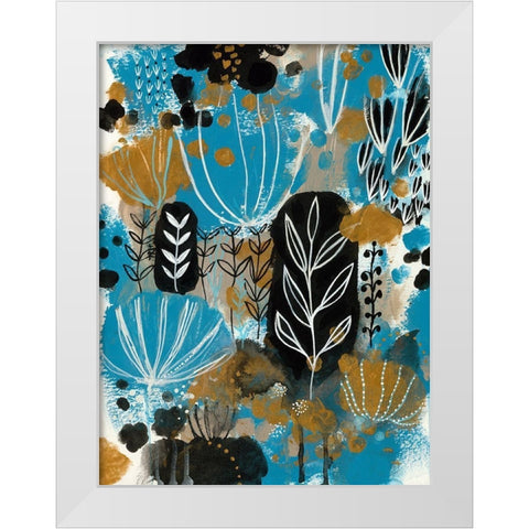 January Poem White Modern Wood Framed Art Print by Capri, Corina