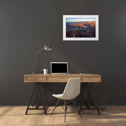 Canyonlands at Sunrise White Modern Wood Framed Art Print by Cannon, George