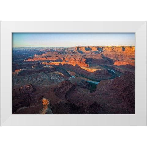 Canyonlands at Sunrise White Modern Wood Framed Art Print by Cannon, George