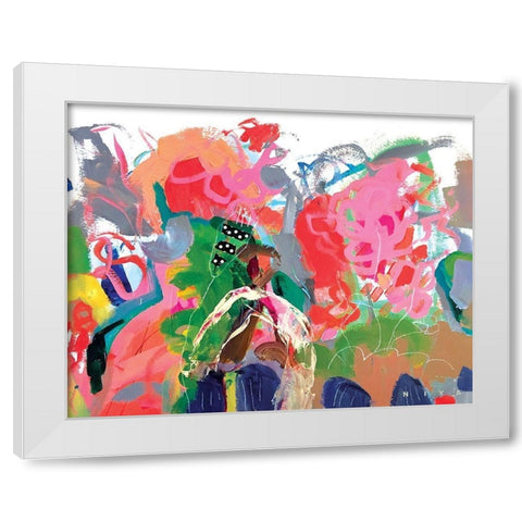 Always One In a Crowd White Modern Wood Framed Art Print by Christine, Niya