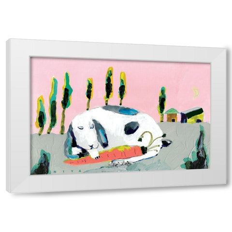 Its the Important Things White Modern Wood Framed Art Print by Christine, Niya