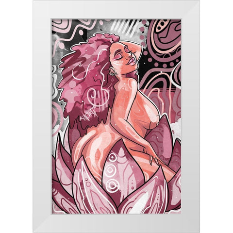 Bisa White Modern Wood Framed Art Print by Copeland, Justin