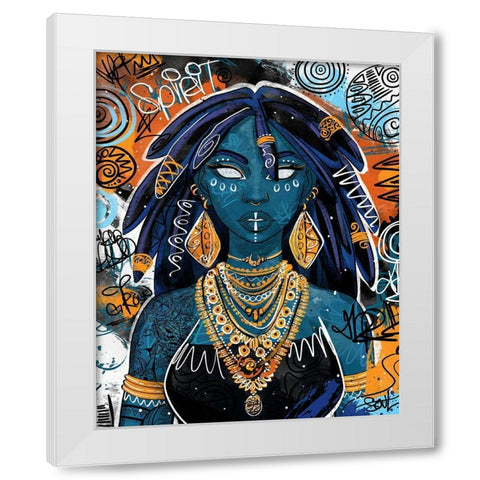 Ogechi White Modern Wood Framed Art Print by Copeland, Justin