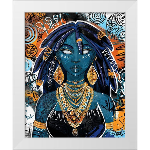 Ogechi White Modern Wood Framed Art Print by Copeland, Justin