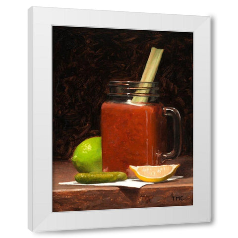 Bloody Mary White Modern Wood Framed Art Print by Casey, Todd M.