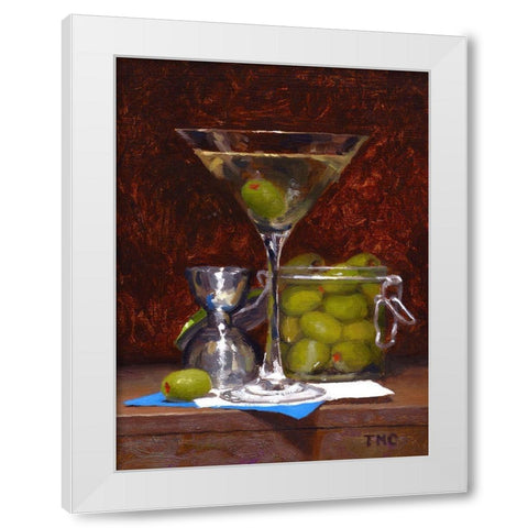 Dirty Martini White Modern Wood Framed Art Print by Casey, Todd M.