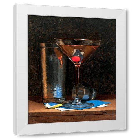 Manhattan White Modern Wood Framed Art Print by Casey, Todd M.