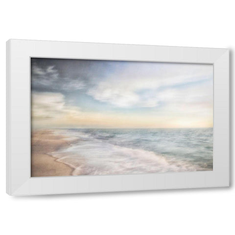 Breathe Out White Modern Wood Framed Art Print by Connolly, Karin