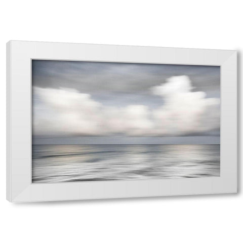 Soft Silence White Modern Wood Framed Art Print by Connolly, Karin