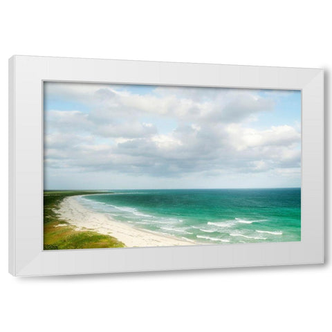 Coastal Blue White Modern Wood Framed Art Print by Colligan, Lynann