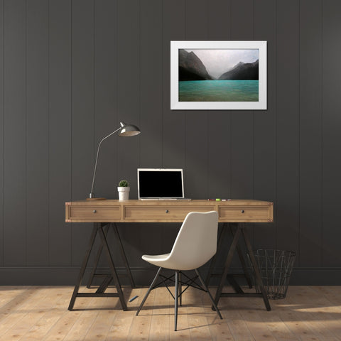 The Rocky Mountain 3 White Modern Wood Framed Art Print by Colligan, Lynann