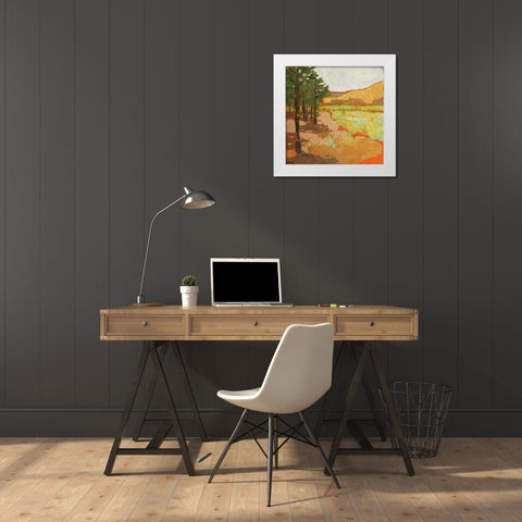 Woods End White Modern Wood Framed Art Print by Chapuis, Virginia