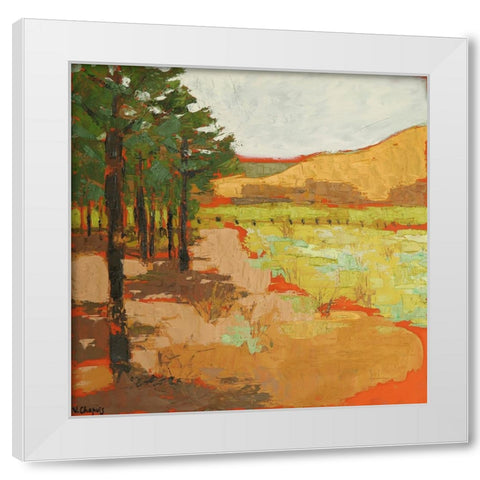 Woods End White Modern Wood Framed Art Print by Chapuis, Virginia