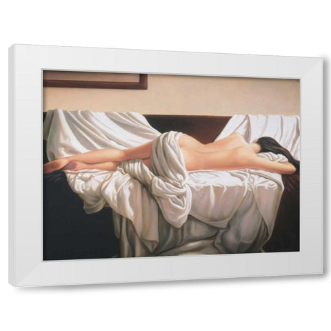 Late September White Modern Wood Framed Art Print by Campos, Edson