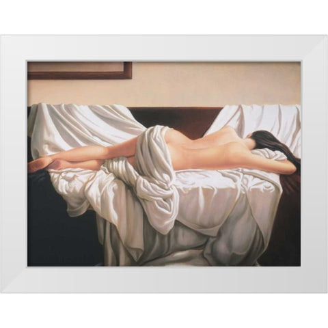 Late September White Modern Wood Framed Art Print by Campos, Edson