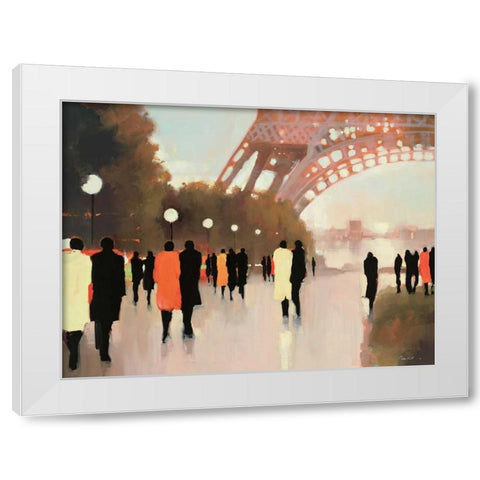 Paris Remembered White Modern Wood Framed Art Print by Christie, Lorraine