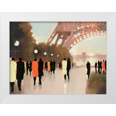 Paris Remembered White Modern Wood Framed Art Print by Christie, Lorraine