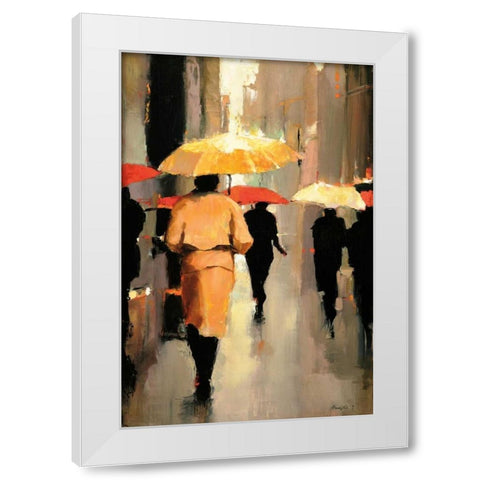 In Barcelona White Modern Wood Framed Art Print by Christie, Lorraine