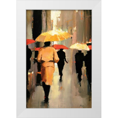 In Barcelona White Modern Wood Framed Art Print by Christie, Lorraine