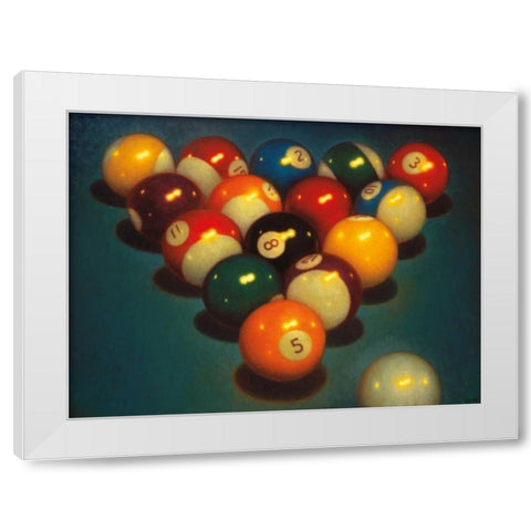 Eight Ball II White Modern Wood Framed Art Print by Colletta, TR