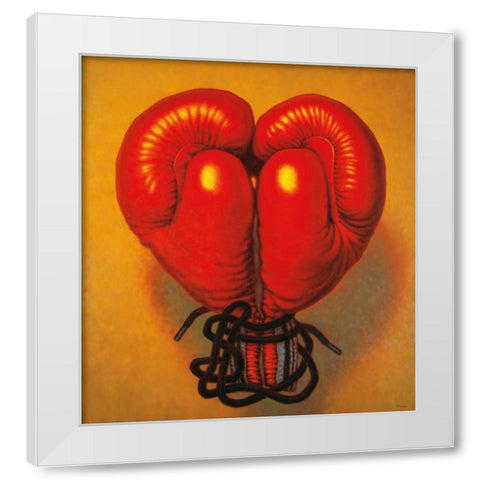 For Love or Money White Modern Wood Framed Art Print by Colletta, TR