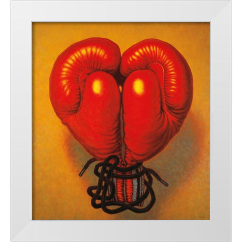 For Love or Money White Modern Wood Framed Art Print by Colletta, TR