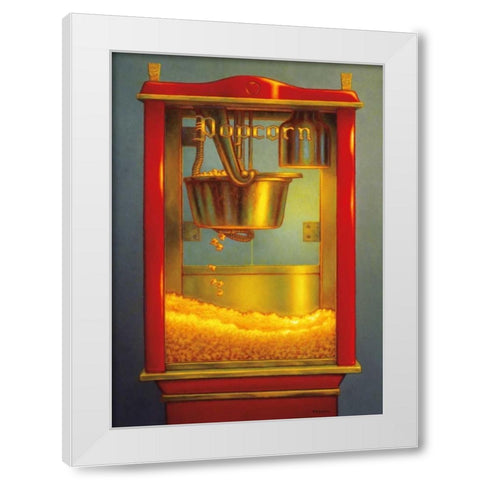 Popcorn II White Modern Wood Framed Art Print by Colletta, TR