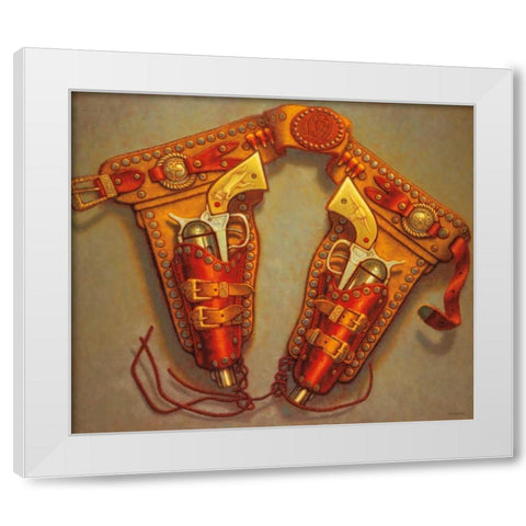 Trigger Happy White Modern Wood Framed Art Print by Colletta, TR