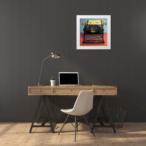 Writers Block II White Modern Wood Framed Art Print by Colletta, TR